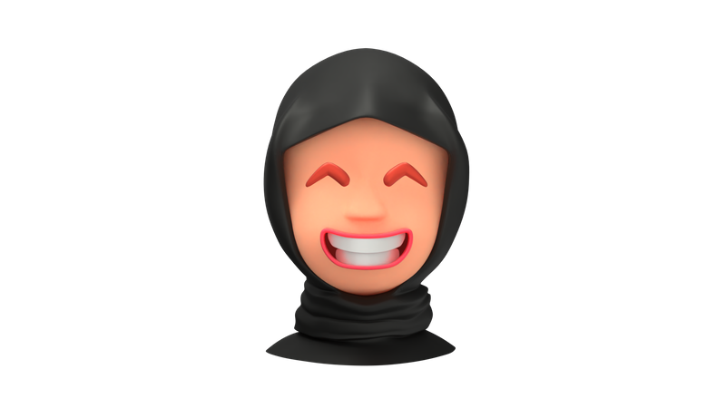 Laughing Arab Woman emoji  3D Icon