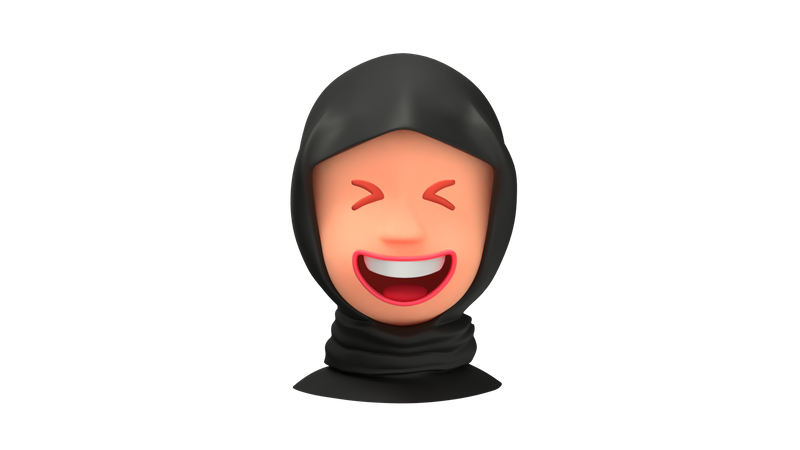 Laughing Arab Woman emoji  3D Icon