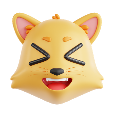 Laughing Cat  3D Icon