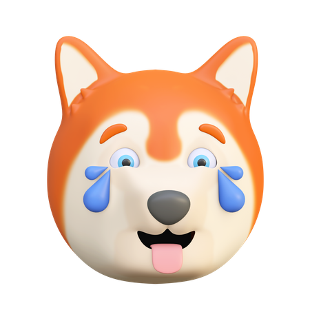 Laughing dog  3D Icon