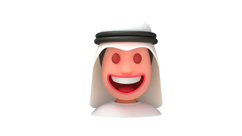 Laughing Emirati Men  3D Emoji