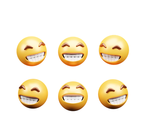 Laughing expression  3D Icon