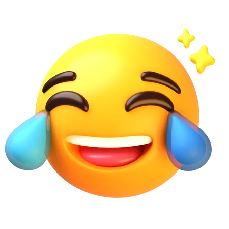 Laughing face with tears  3D Icon