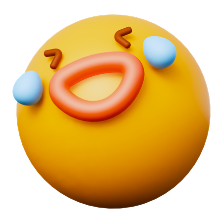 大声で笑う絵文字  3D Icon