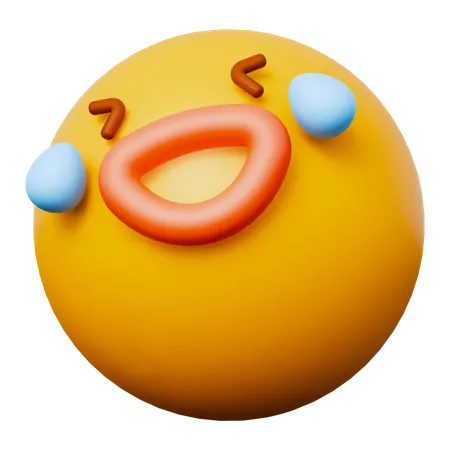 大声で笑う絵文字  3D Icon