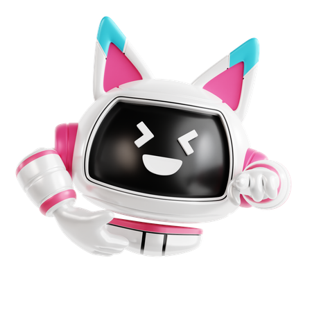 Laughing Robot  3D Icon