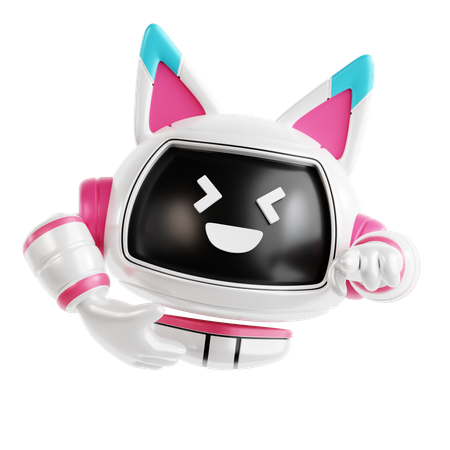 Laughing Robot  3D Icon