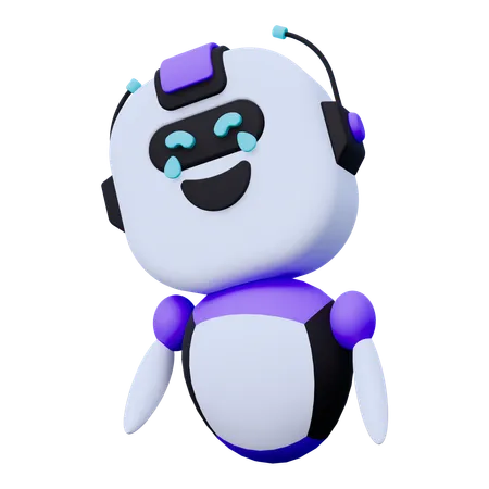 Laughing Robot  3D Icon