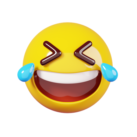 Laughing With Tears Emoji 3D Illustration