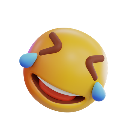 Laughing with Thears Emoji  3D Icon