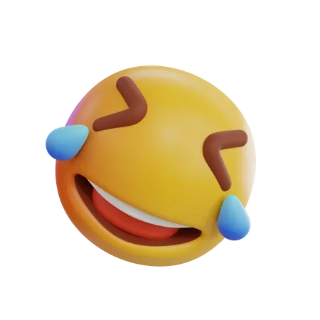 Laughing with Thears Emoji  3D Icon