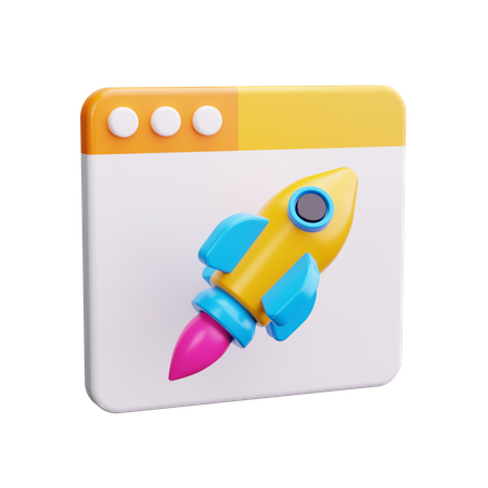 Launch  3D Icon