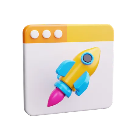 Launch  3D Icon