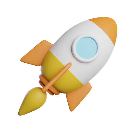Launch Rocket Startup 3D Icon