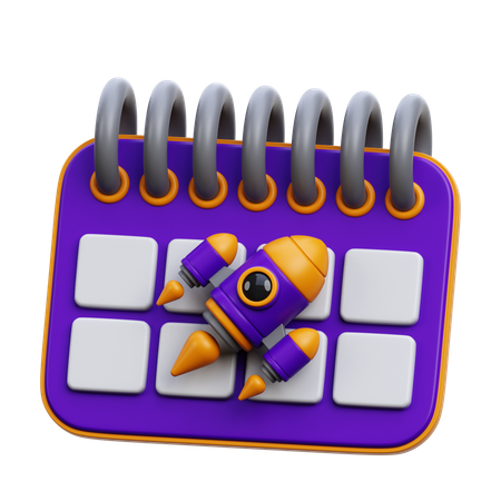 Launch Schedule  3D Icon