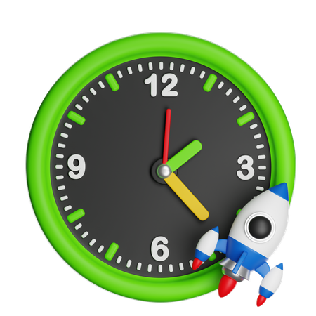 Launch Time  3D Icon