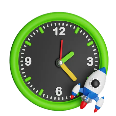 Launch Time  3D Icon
