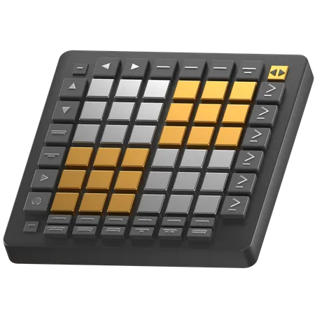 3 D Illustration Of A Black And Gold Launchpad 3D Icon