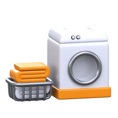 Laundry 3 D Hotel Service Icon 3D Icon