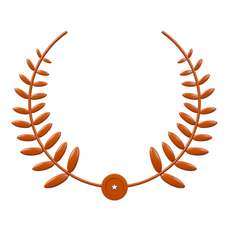 Laurel de cobre  3D Icon