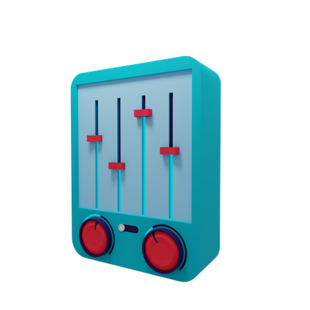 Lautstärke-Equalizer  3D Illustration