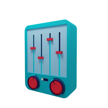 Lautstärke-Equalizer  3D Illustration