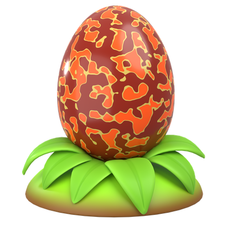 Lava Dragon Egg  3D Icon