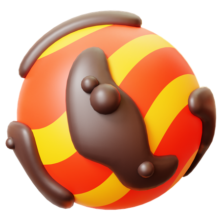 Lava Planet  3D Icon