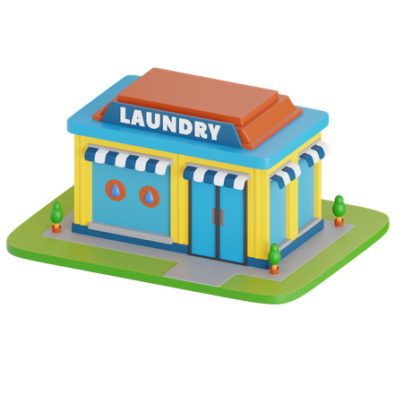 Tienda de lavandería  3D Icon