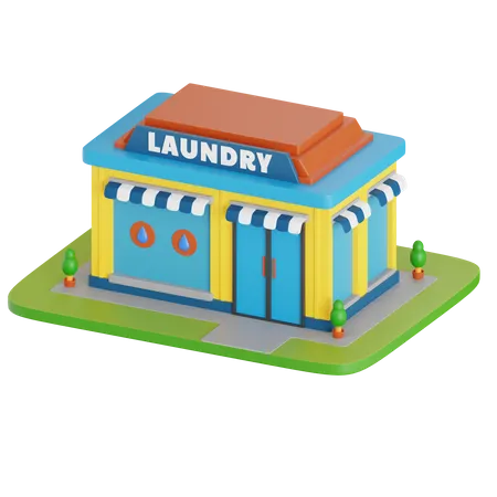 Tienda de lavandería  3D Icon
