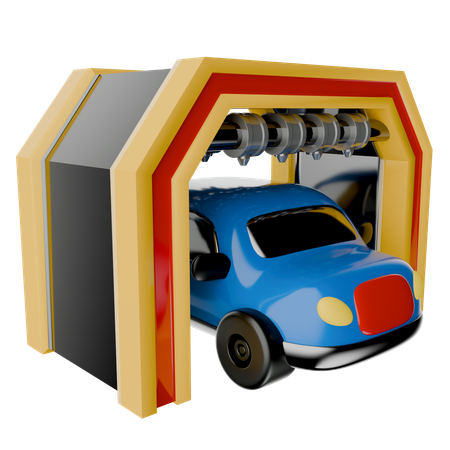 Lavado de autos  3D Icon