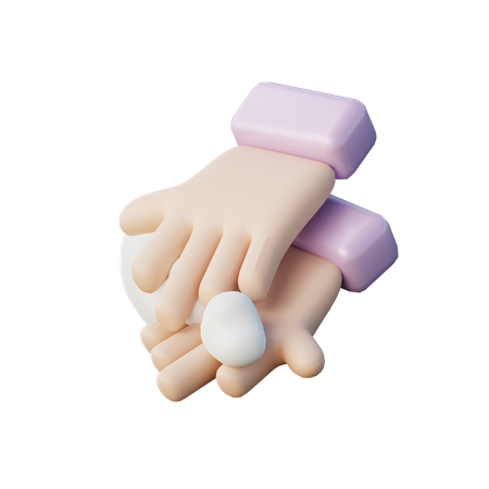 Se laver les mains  3D Illustration