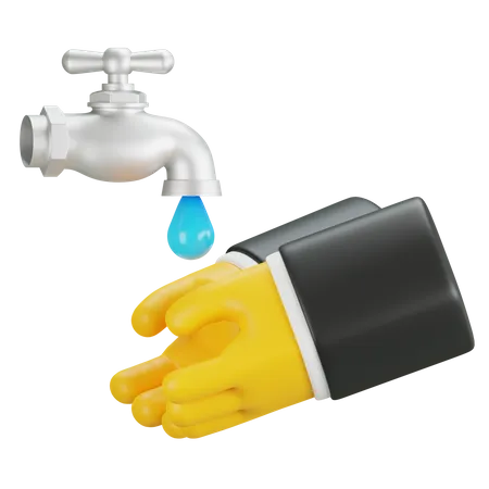 Geste de lavage des mains  3D Icon