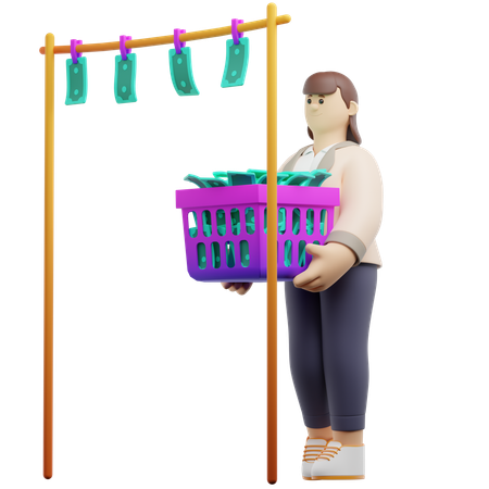 Lavagem de dinheiro  3D Illustration