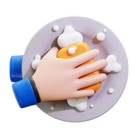 Lavar los platos  3D Icon
