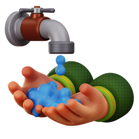 Lavarse las manos  3D Icon