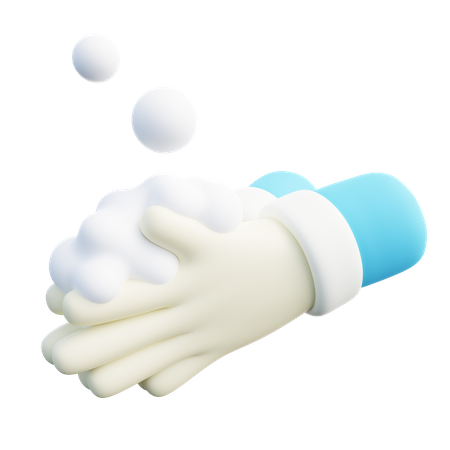 Lavarse las manos con jabón  3D Icon