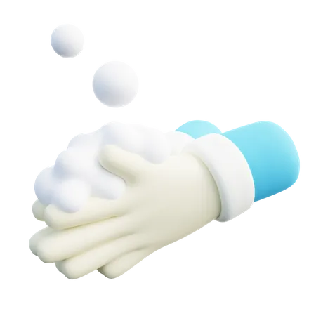 Lavarse las manos con jabón  3D Icon