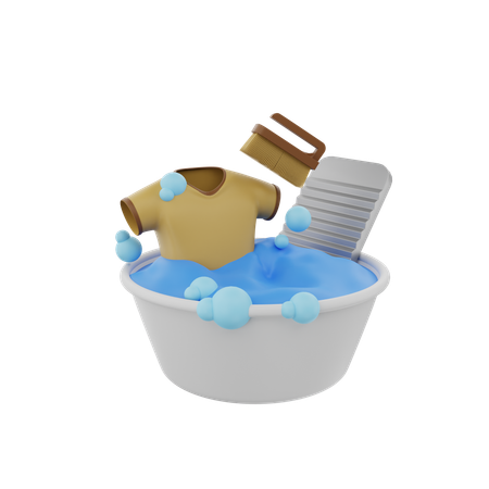 Le lavage des vêtements  3D Icon