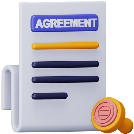 Law Agreement  3D Icon