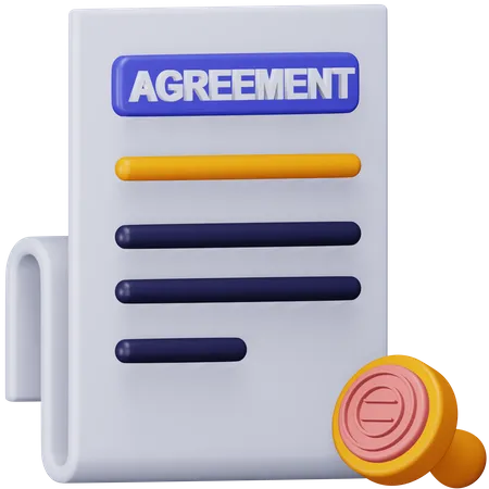Law Agreement 3D Icon