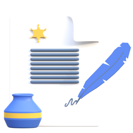 Law Agreement 3D Icon