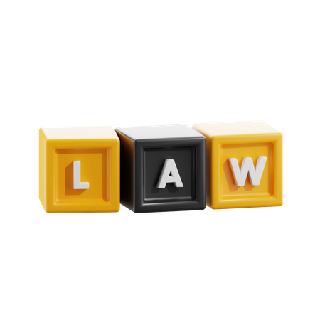 Law Block  3D Icon