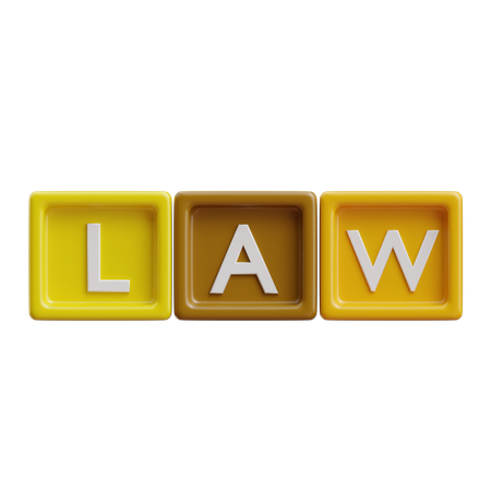 Law Block  3D Icon