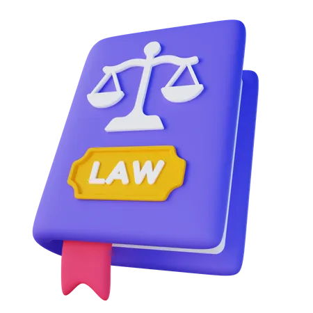 3 D Illustration Of Law Book 3D Icon