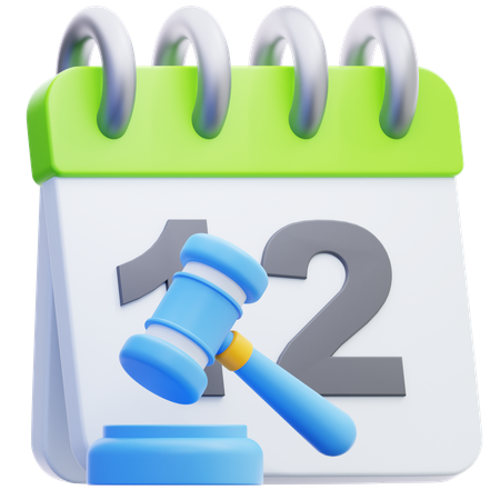 Law Calendar  3D Icon