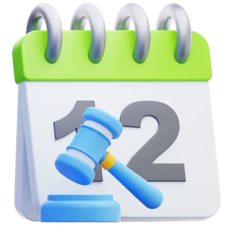 Law Calendar  3D Icon