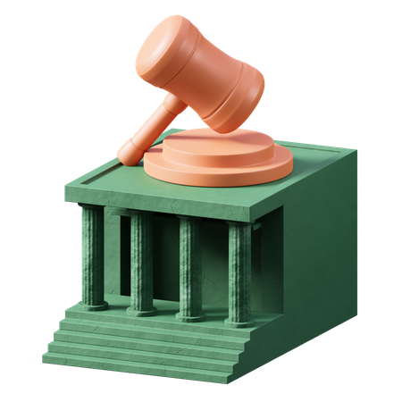 Law Court  3D Illustration
