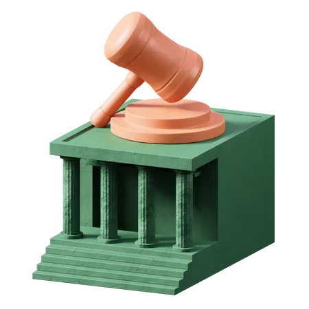 Law Court  3D Illustration