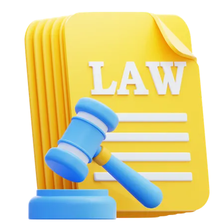 Law Document  3D Icon